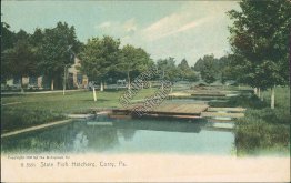 State Fish Hatchery, Corry, PA Pennsylvania Pre-1907 ROTOGRAPH Postcard