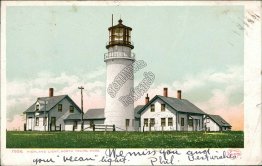 Highland Light House, North Truro, MA Massachusetts 1906 Postcard