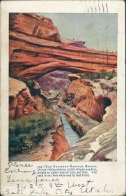 Caroline Natural Bridge, UT Utah Pre-1907 Postcard