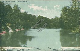 River Scene, Louisville, KY Kentucky - Early 1900's Postcard