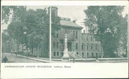 Androscoggin County Buildings, Auburn, ME Maine Pre-1907 Postcard