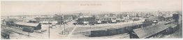 Train, Bird's Eye View of Dillon, MT Montana RARE Pre-1907 TRIPLE Postcard