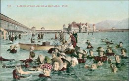 Beach, Bathing at Salt Air, Great Salt Lake, UT Utah - Early 1900's Postcard