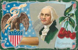 George Washington Birthday - Bald Eagle Unum E Plurbis Embossed Postcard