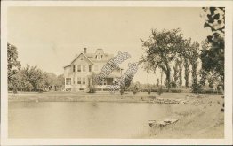 Hotel on Lake - Early 1900's Real Photo RP Postcard