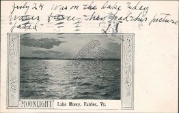 Lake Morey, Fairlee, VT Vermont 1906 Postcard