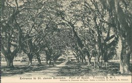 St. James Barracks, Port of Spain, Trinidad, BWI - Early 1900's Postcard