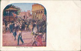 Holiday in Havana, CUBA - Early 1900's Postcard