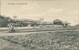 Tennis Court, Sanatorium, Tosari, Indonesia - Early 1900's Postcard