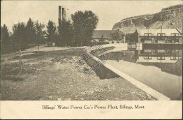 Power Plant, Billings, MT Montana - Early 1900's Postcard