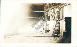 Sailors, Guns, Deck of Battleship USS Nevada - Early 1900's RP Ship Postcard