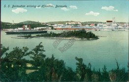 Steamer S.S. Bermudian, Hamilton, Bermuda - Early 1900's Ship Postcard