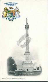 General Brock Monument, Niagara Falls, Ontario, Canada Pre-1907 Postcard