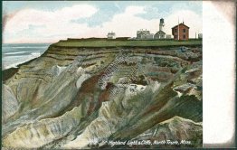 Highland Light House & Cliffs, North Turro, MA Massachusetts Pre-1907 Postcard
