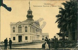 Marine Government & Navy Circle, Valparaiso, Chile 1918 Postcard
