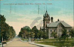 Central School, Hunters St., Hamilton, Ontario, Canada - 1913 Postcard