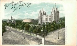 Temple Square, Salt Lake City, UT Utah Pre-1907 Postcard