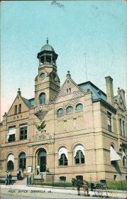 Post Office, Danville, VA Virginia - 1909 Postcard