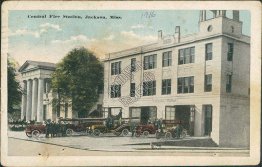 Central Fire Station, Jackson, MS Mississippi - 1916 Postcard