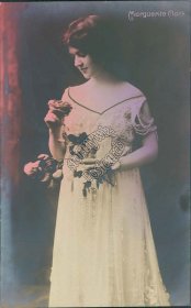 Marguerite Clark, Film Actress Pre-1907 RP Photo Hand Colored Postcard