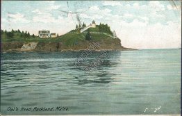 Owl's Head Light House, Rockland, ME Maine 1906 Postcard
