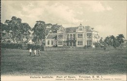 Victoria Institute, Port of Spain, Trinidad B.W.I. - Early 1900's Postcard