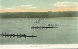 Start of Boat, Rowing Race, Ithaca, NY New York Pre-1907 Postcard