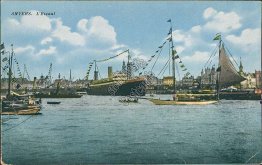 L'Escaut, Scheldt, Antwerp, Belgium - Early 1900's Postcard