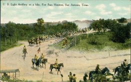 US Army Light Artillery, Fort Sam Houston, San Antonio, TX Texas 1910 Postcard