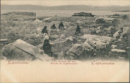 Ruins at the Lake, Capernaum Ruins, Capernaum, Israel - Early Postcard