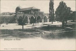 Al-Aqsa Mosque, Jerusalem, Israel - Early 1900's Postcard