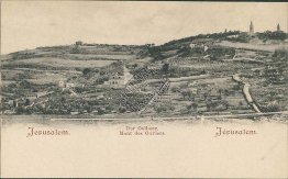 Mount of Olives, Jerusalem, Israel - Early 1900's Postcard