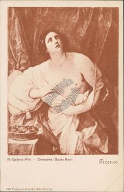 Cleopatra by Guido Reni - R. Galleria Pitti, Florence, Italy - Early Postcard