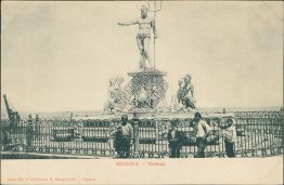 Messina Fountain of Neptune, Messina, Italy - Early 1900's Postcard