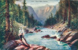 Man Fishing, Fraser Cannon,  Colorado, CO - Early 1900's Postcard