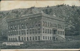 High School, Durango, CO Colorado - Early 1900's Postcard