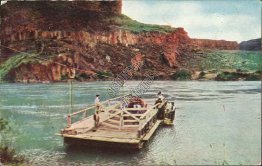 Glenn's Ferry, Snake River, ID Idaho 1907 Carey, ID Cancel Postcard
