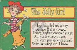 Golfing, The Jolly Girl, Walling, TN Tennessee 1909 Cancel C. Bishop Postcard