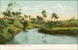 Cuban Landscape, Cuba Pre-1907 Postcard