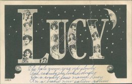 LUCY - Large Letter Pre-1907 Greetings Postcard