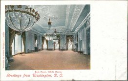East Room, White House, Washington DC Pre-1907 Postcard