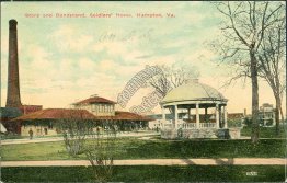 Store & Bandstand, Soldiers' Home, Hampton, VA Virginia - Early Postcard