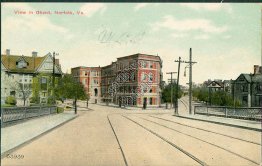 View in Ghent, Norfolk, VA Virginia - Early 1900's Postcard