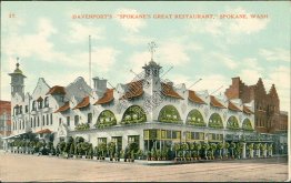 Davenport Restaurant, Spokane, WA Washington - Early 1900's Postcard