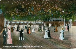 Dance Hall Interior, Rhodes on the Pawtuxet, RI Rhode Island 1909 Postcard