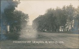 Decoration Day, Reinbeck, IA Iowa May 30, 1910 RP Postcard, Dinsdale, IA Cancel