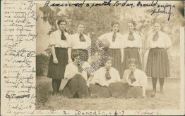 Girls Basketball Team, Dunedin, FL Florida - 1907 Real Photo RP RARE Postcard
