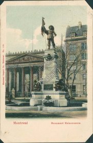Maisonneuve Monument, Montreal, Quebec, Canada 1903 Postcard
