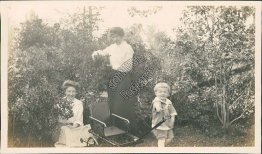 2 Women, Baby Boy with Stroller, Lafayette, IN, Dayton, OH Early 1900's Photo