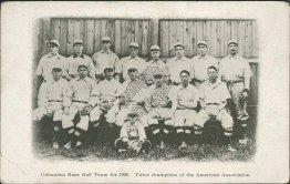Champion American Association Baseball Team, Columbus, OH 1906 Postcard